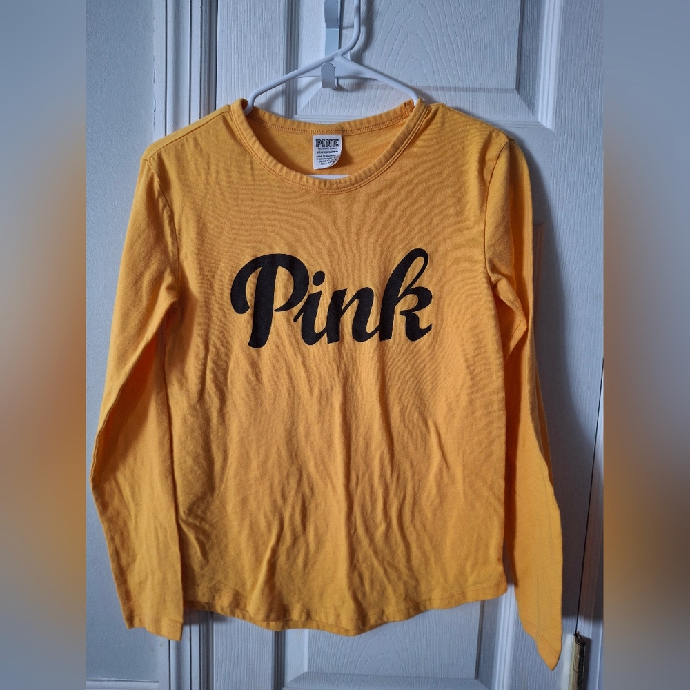 PINK Victoria's Secret Yellow Long Sleeve Shirt